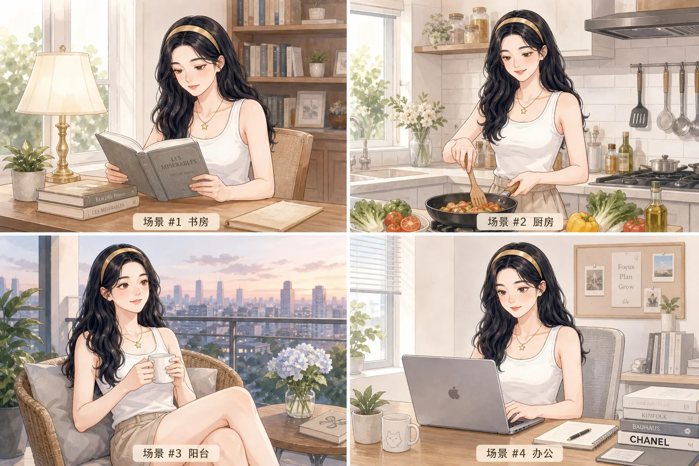 四个场景中一致的 Alice